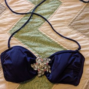 Victoria's Secret Navy Blue Bandeau Bikini Top